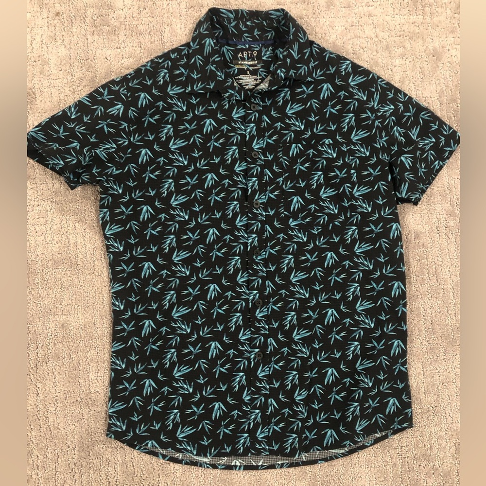 APT.9 Men’s Small Green & Black Button Up Overshirt